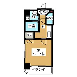 タウンライフ名駅 1Kの間取図画像