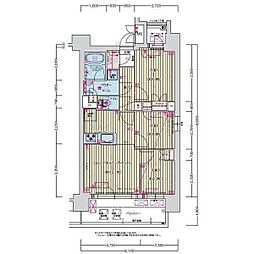プレサンス名駅南ブリエ 3LDKの間取図画像