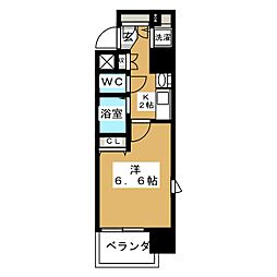 プレサンス名古屋駅前 1Kの間取図画像