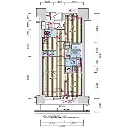 プレサンス名駅南ブリエ 2LDKの間取図画像