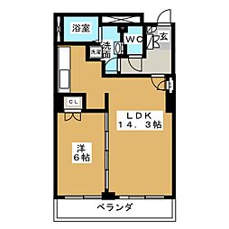 パークアクシス名駅南 1LDKの間取図画像