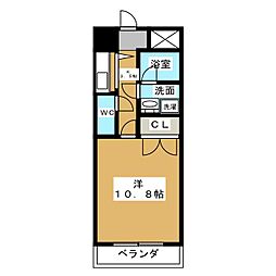ヴェルシェーヌ桜橋 1Kの間取図画像