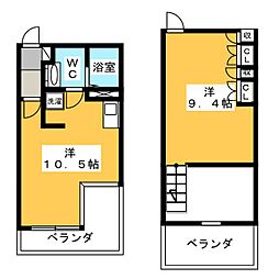 アルドゥ6 ワンルームの間取図画像