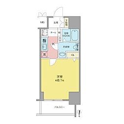 SHOKEN Residence名古屋SOUTH 1Kの間取図画像