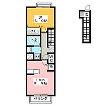 アンジュ  ｜ 愛知県あま市本郷四反田（賃貸アパート1LDK・2階・41.98㎡） その2