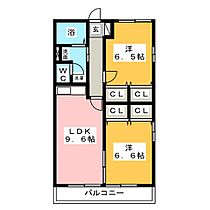 ＹＳタウンＦ棟  ｜ 愛知県あま市上萱津北ノ川（賃貸アパート2LDK・1階・54.21㎡） その2