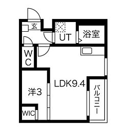 ＭＯＶＥ本陣ＧＲＡＮＤＥ 1階1LDKの間取り