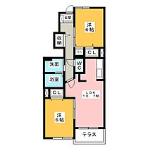 プラシードカーサII  ｜ 愛知県名古屋市中川区一色新町２丁目（賃貸アパート2LDK・1階・55.42㎡） その2