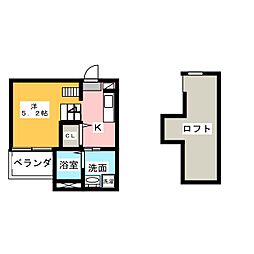 Ｍｏｎ　ｃｙｐｒｅｓ　（モン　シプレ） 1階1Kの間取り