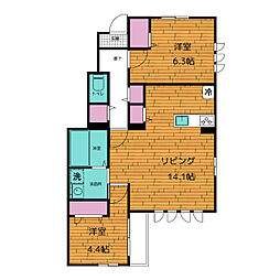 間取図画像 2LDK
