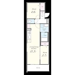 アイナ ルアナ ウル 3階2LDKの間取り