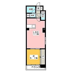 エテルナ本陣 4階1LDKの間取り