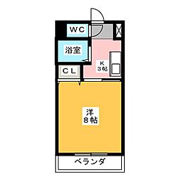 フレア 1Kの間取図画像