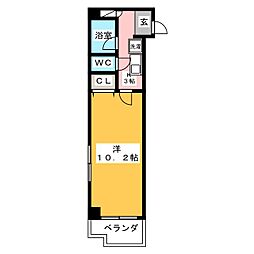 M&Mコガネ 1Kの間取図画像