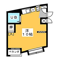 メゾンごとう ワンルームの間取図画像
