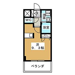ライジングコート名古屋駅南 ワンルームの間取図画像