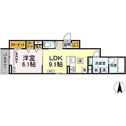 Urbana 1LDKの間取図画像