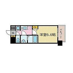 プレサンス名古屋ステーションフレア 1Kの間取図画像