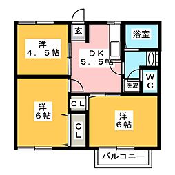 フォーブルA 3DKの間取図画像