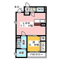 カームタイム吹上  ｜ 愛知県名古屋市昭和区小坂町３丁目（賃貸アパート1LDK・3階・36.70㎡） その2