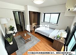 ヴァンベール桜山 3階1Kのリビング/ダイニング