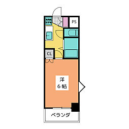 セントラルハイツ川名 4階1Kの間取り
