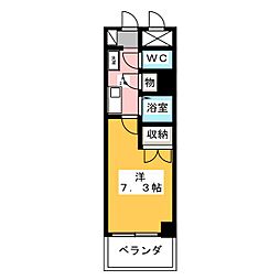 プロビデンス御器所 5階1Kの間取り