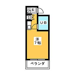 シェスタ桜山 ワンルームの間取図画像
