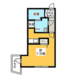 ブランシェ桜山 ワンルームの間取図画像