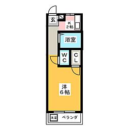 ネオ明治館 1Kの間取図画像