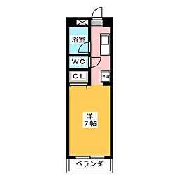 サニーサイド2 ワンルームの間取図画像