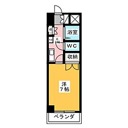 ガル桜山 1Kの間取図画像