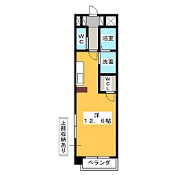 エクセラ桜山 ワンルームの間取図画像