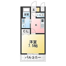 grandeur.s 1Kの間取図画像