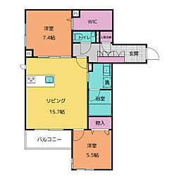 Sereno吹上 2LDKの間取図画像