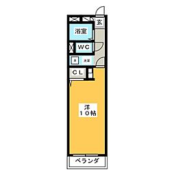 サンパレス桜山 ワンルームの間取図画像
