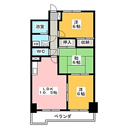 アーバン滝子 3LDKの間取図画像