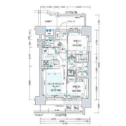 名古屋市昭和区桜山町3丁目マンション 2LDKの間取図画像