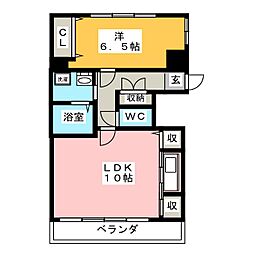 Parterreゴキソ 1LDKの間取図画像