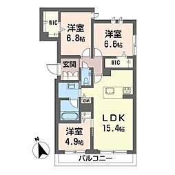 グリシーヌテラス千種 3LDKの間取図画像