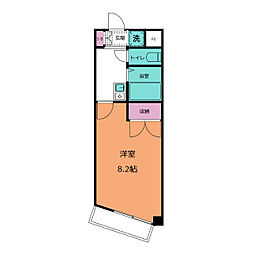 プリマヴェール六番町 6階1Kの間取り