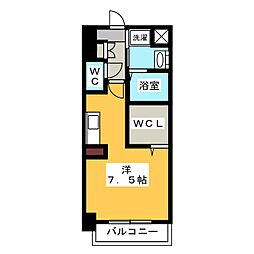 Z・R東別院 2階ワンルームの間取り