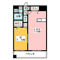 Ys 2階1LDKの間取り