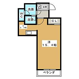 アーデン東別院 1Kの間取図画像