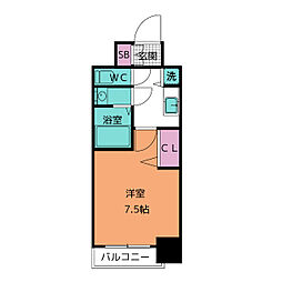 プレサンス東別院駅前 1Kの間取図画像