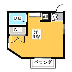 コスモパレス新瑞 ワンルームの間取図画像
