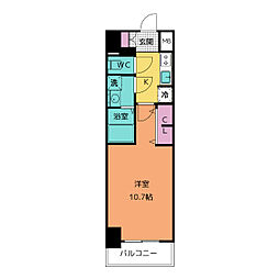 CRESTTAPP金山 1Kの間取図画像