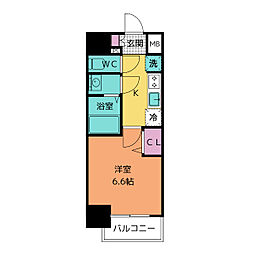 MAXIV名古屋上前津 1Kの間取図画像