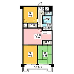 ジュフク松本 3DKの間取図画像