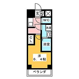S-RESIDENCE熱田 1Kの間取図画像